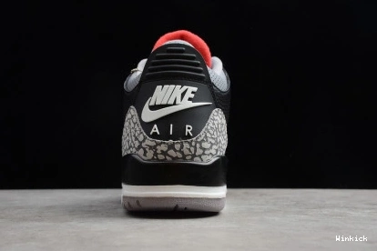  JORDAN “BLACK  2018 3 AIR  CEMENT” 854262-001 0731